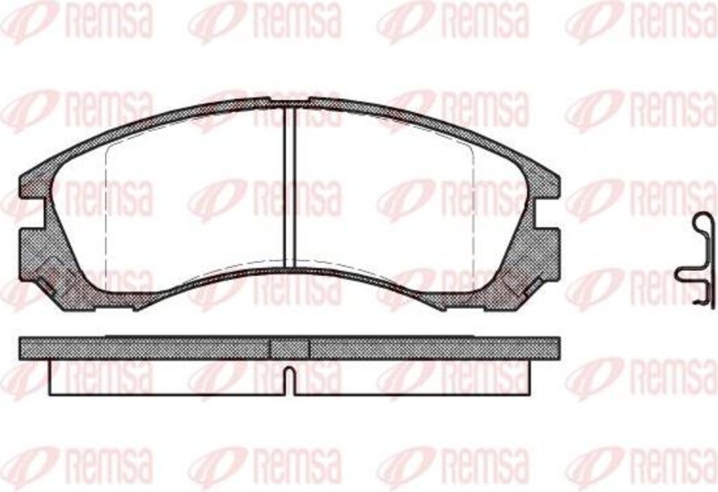 REMSA 0354.22 Bremsbelagsatz, Scheibenbremse OE MN102611 kompatibel mit C-Crosser, L400, Lancer, Outlander, Pajero, Space Runner, Space Wagon