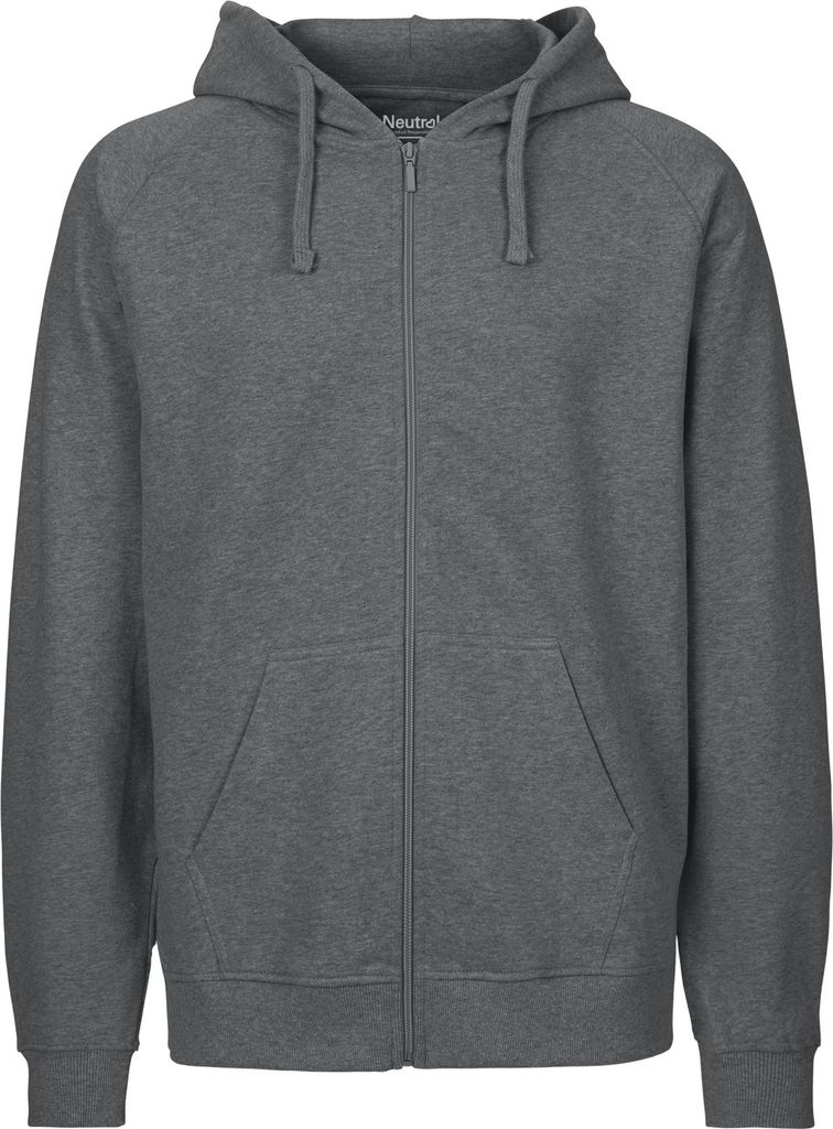 Neutral - Fairtrade - Mens Zip Hoodie - Dark Heather - XXL
