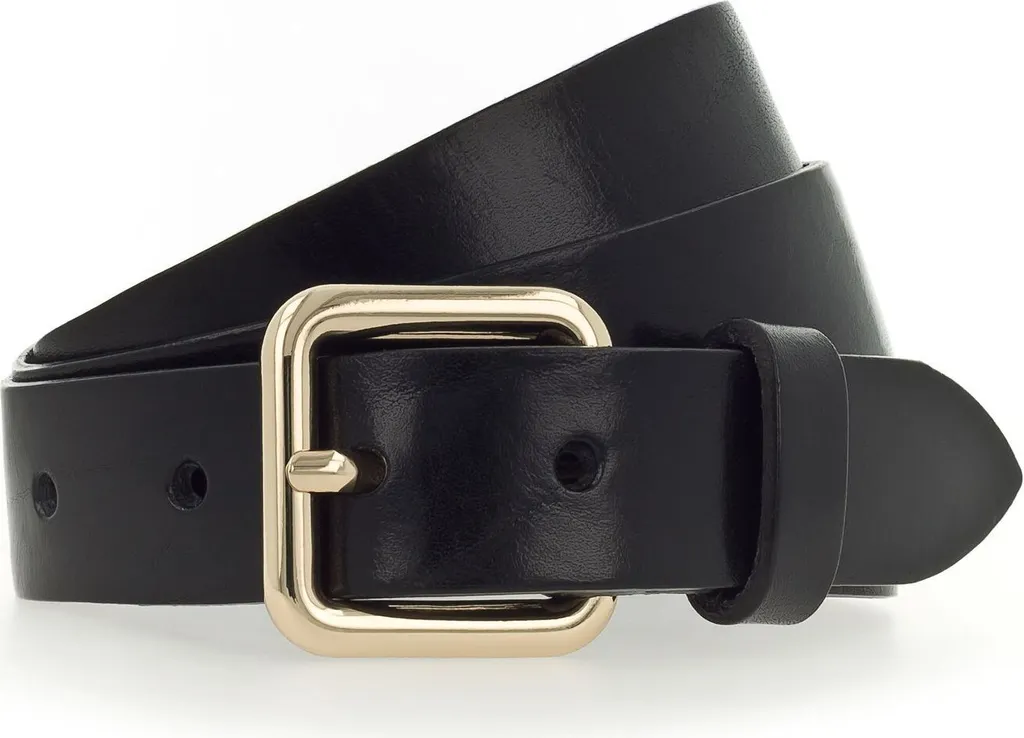 Cintura Vanzetti 30mm Pelle Nera W95 | Eleganza Formale per Ufficio