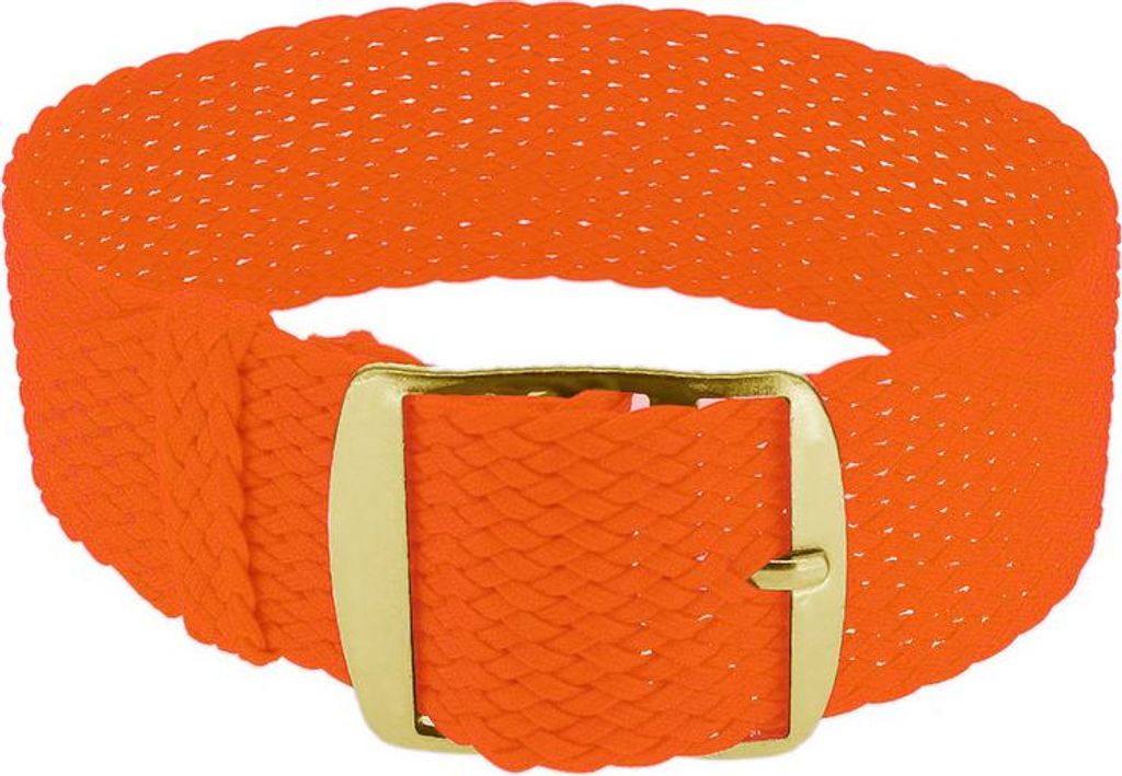 Minott Uhrenarmband neonorange Perlon geflochten Produktbild 