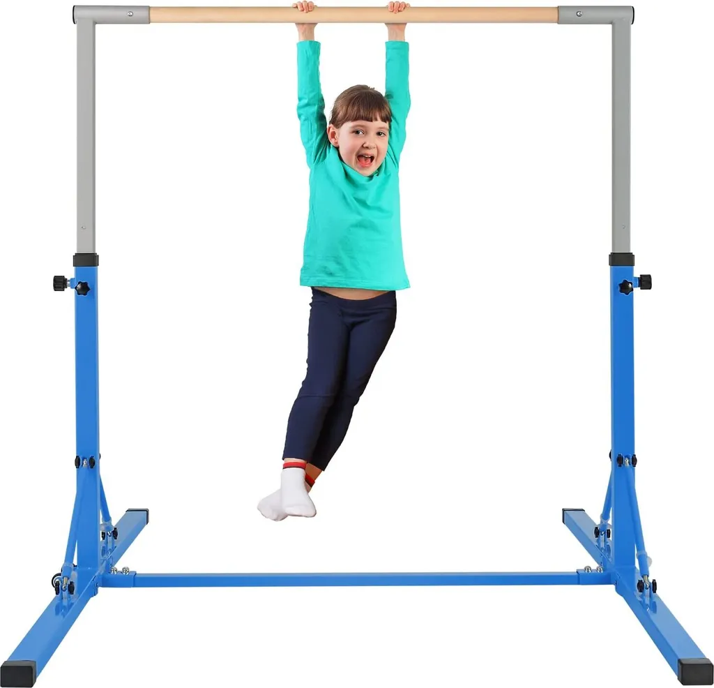 Barre Fixe de Gymnastique Réglable Hauteur 100kg Charge pour Maison