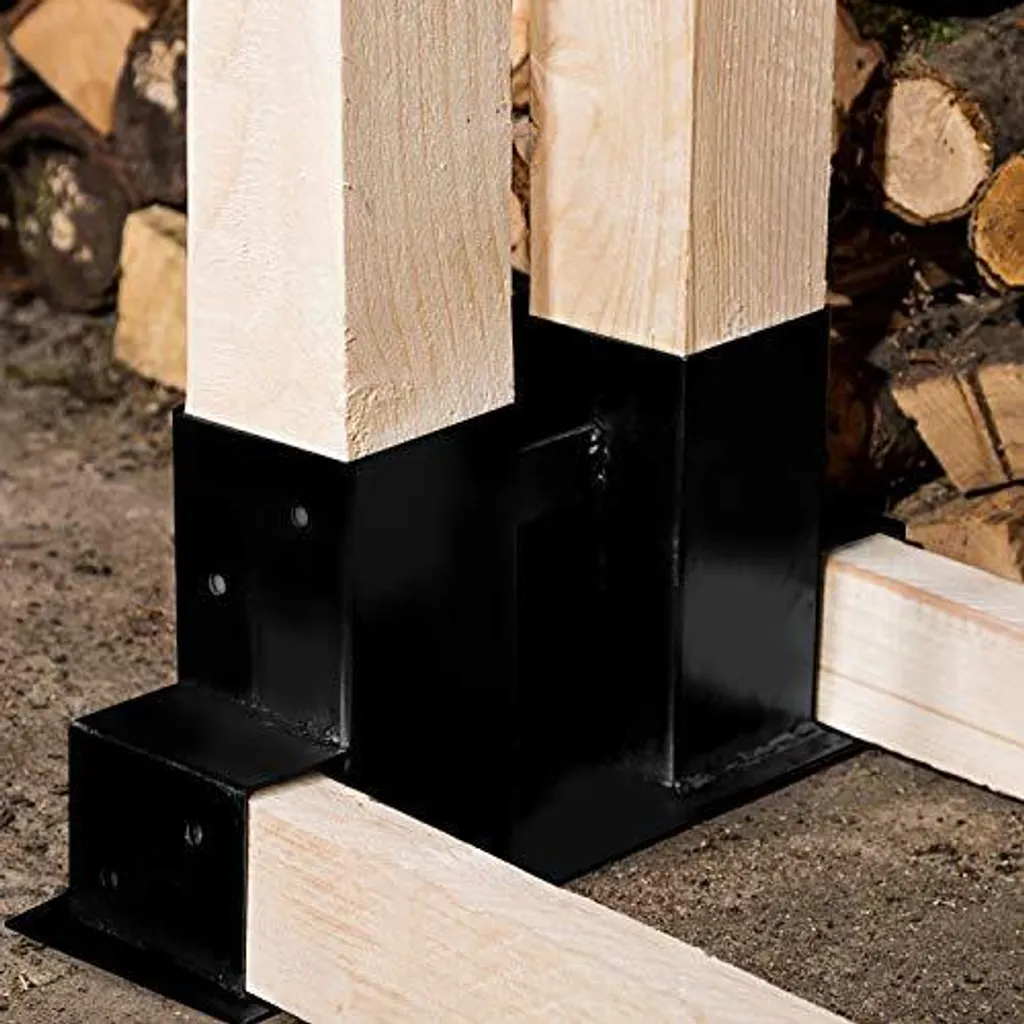 Aide à l'Empilage du Bois Stable et Support pour Bûches de Chauffage 4x