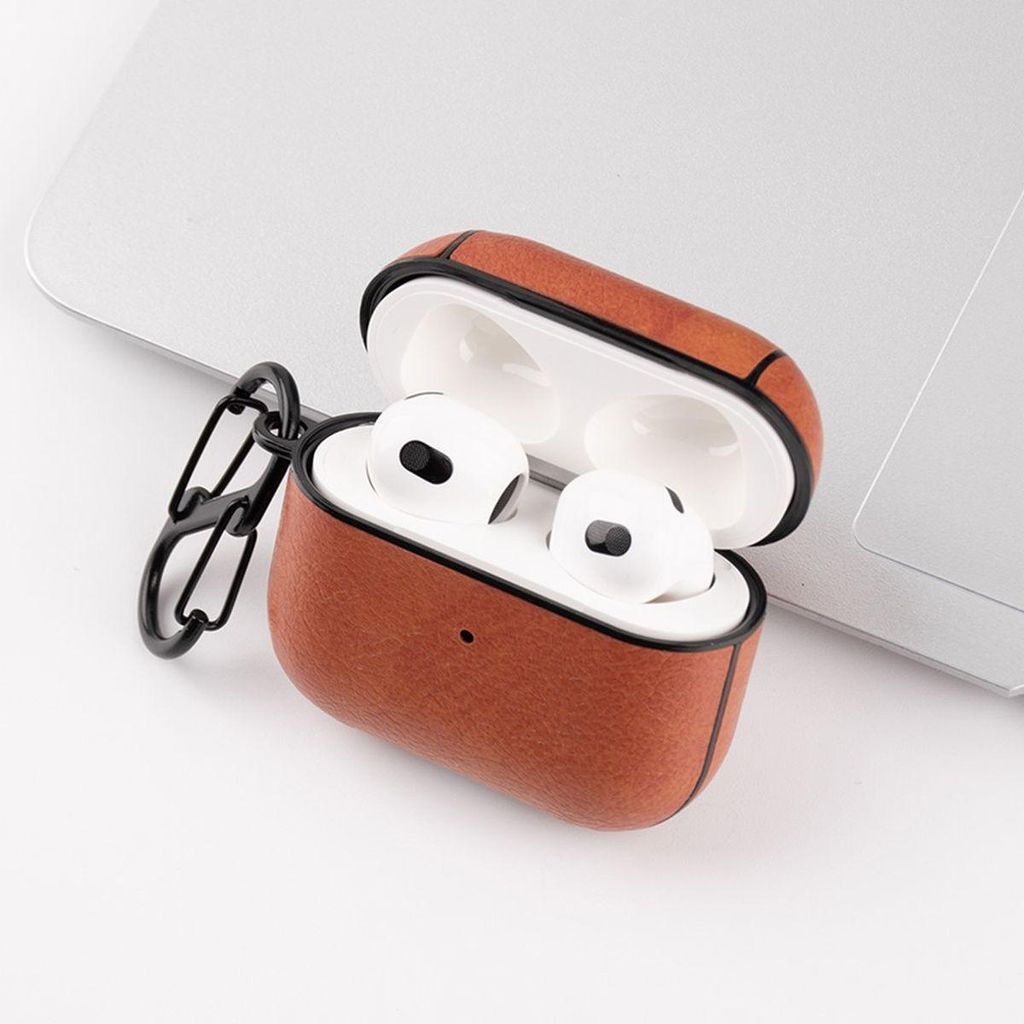 Hülle für Apple AirPods 3 Kunstleder Case Cover Etui Bumper Schutzhülle Tasche