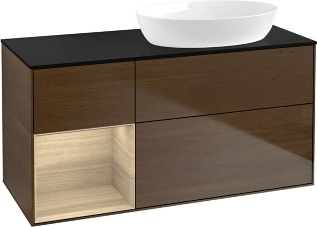 V&B Waschtischunterschrank Wandbeleuchtung Finion 120cm, Pl bla m, Reg Oa ven, wal ven