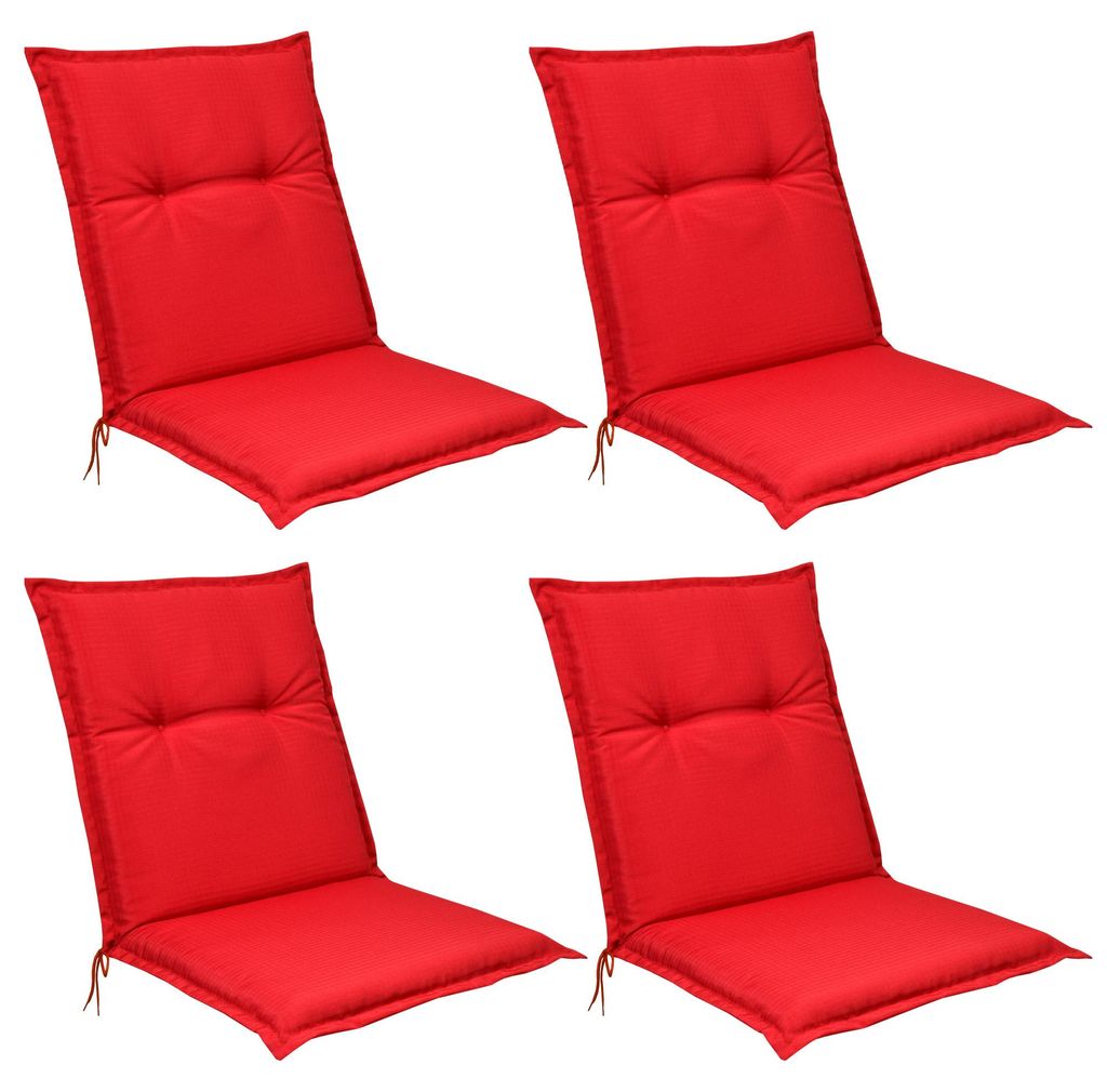 Beautissu 4er Set Niedriglehner Auflagen Base NL, 100x50cm, Produktbild 