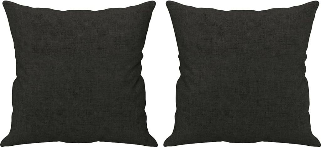 vidaXL Cuscino decorativo 2 pezzi nero 40x40 cm in tessuto Immagine del prodotto 