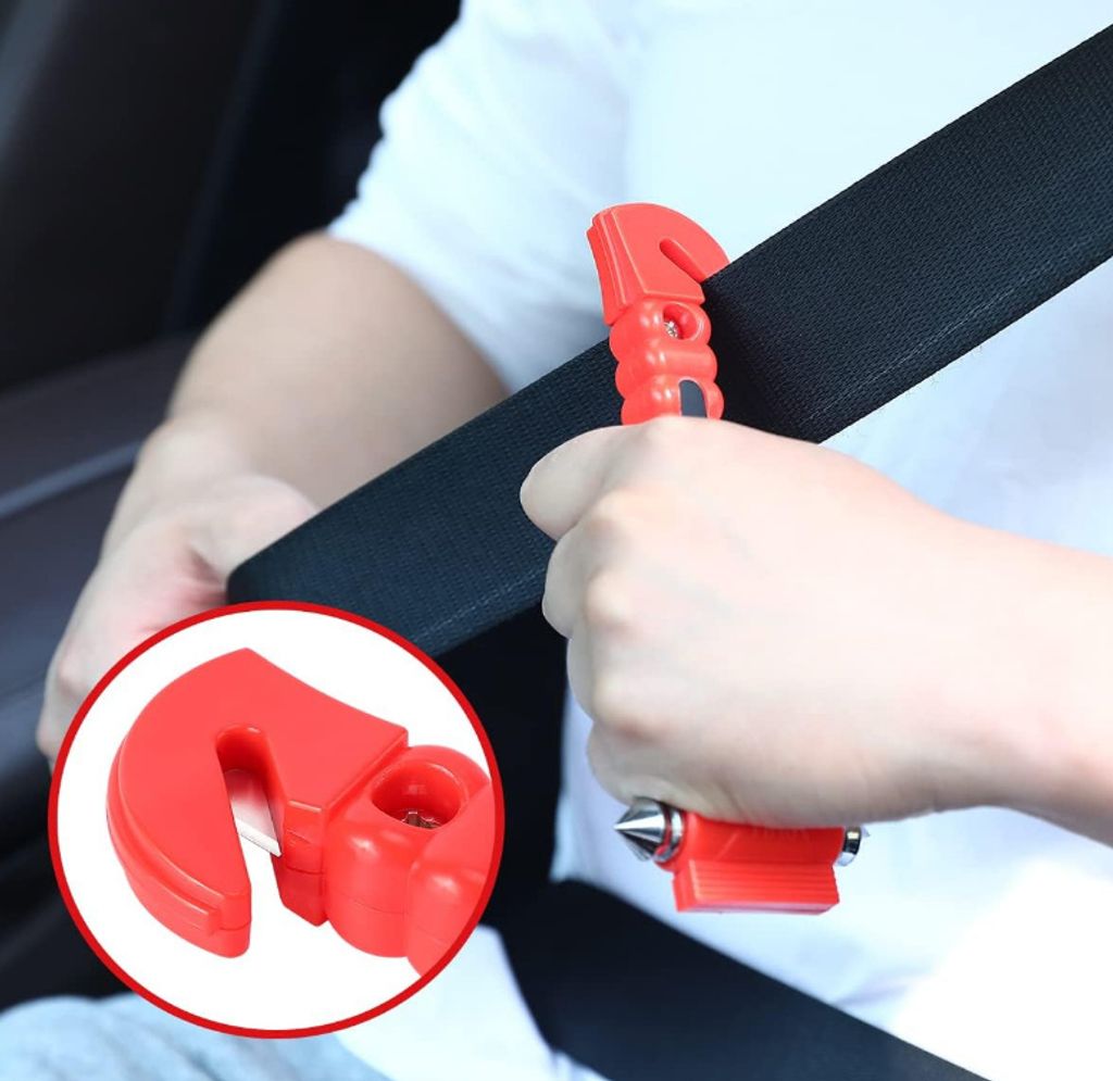2 Stück Gurtschneider Notfallhammer fürs Auto, Auto Produktbild 3