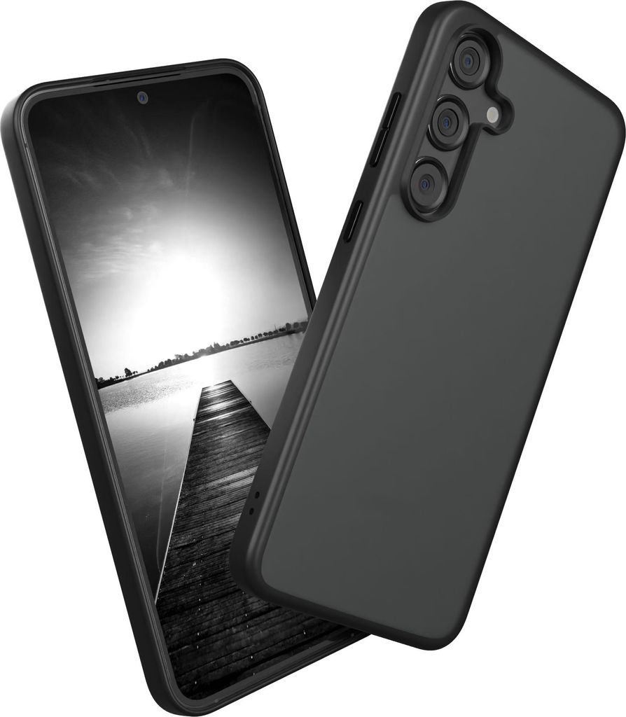EAZY CASE - Outdoor Case kompatibel mit Samsung Galaxy S24 Plus, stoßfest, kratzfest, mit Kameraschutz, Silikonhülle in Schwarz
