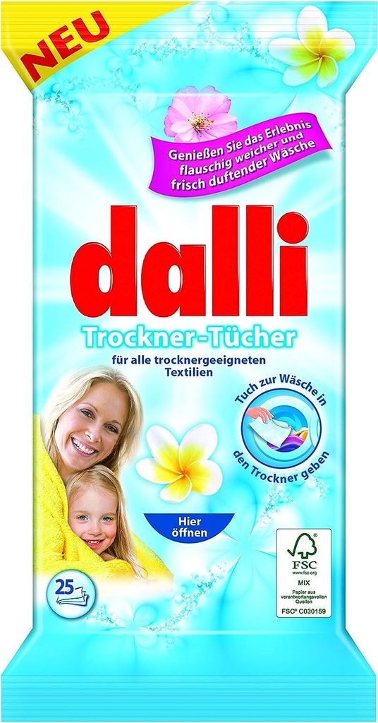 Dalli Trocknertücher (25 Stück) Produktbild 
