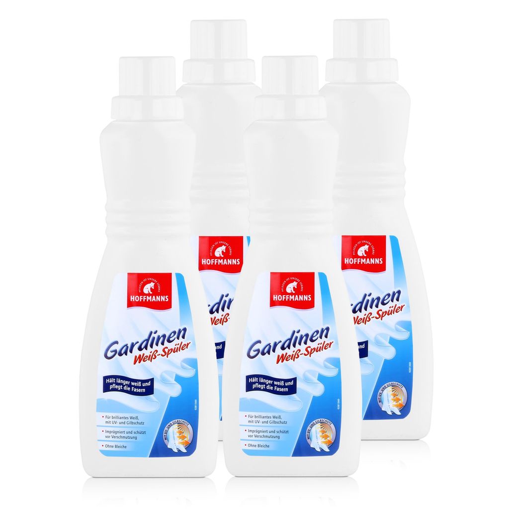 Hoffmanns Gardinen Weiß-Spüler 500ml - Ohne Bleiche (4er Pack)