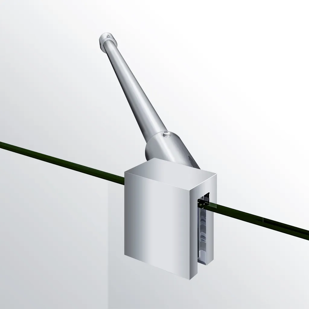 SONNI accessorio per vasca da bagno doccia 120x140(LxA), paravento pieghevole per vasca da bagno paravento doccia in vetro per vasca da bagno 2 pezzi, porta girevole a 180° in nano vetro, con stabilizzatore - 7