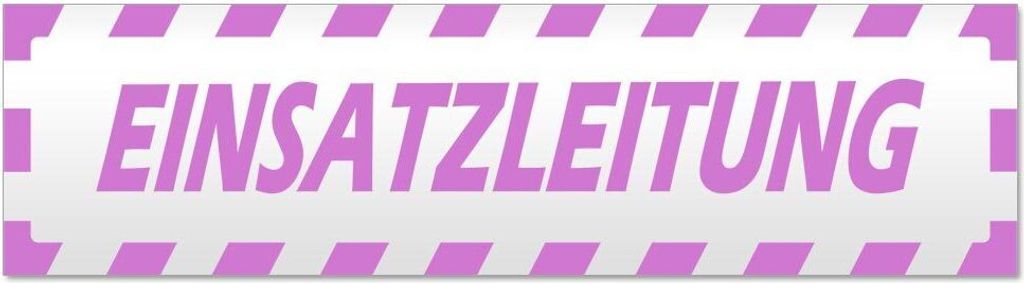 Kiwistar - Autoaufkleber - Flieder - 20 x 5,3 cm - Einsatzleitung gestreift - Hinweis Aufkleber Sticker für Auto, Kfz, Fahrrad, PKW, LKW