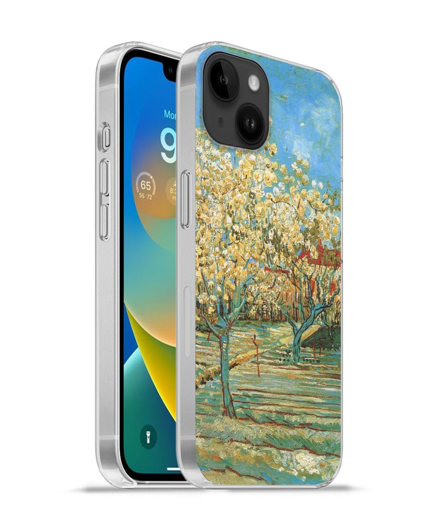 MuchoWow Handyhülle Schutzhülle Hülle für Apple iPhone 14 Plus - Soft case Blühender Obstgarten - Vincent van Gogh Silikon Softcase Handy H...