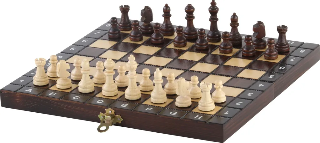 Coffret de Jeux Classiques en Bois 3 en 1 Échecs Dames Backgammon - 3
