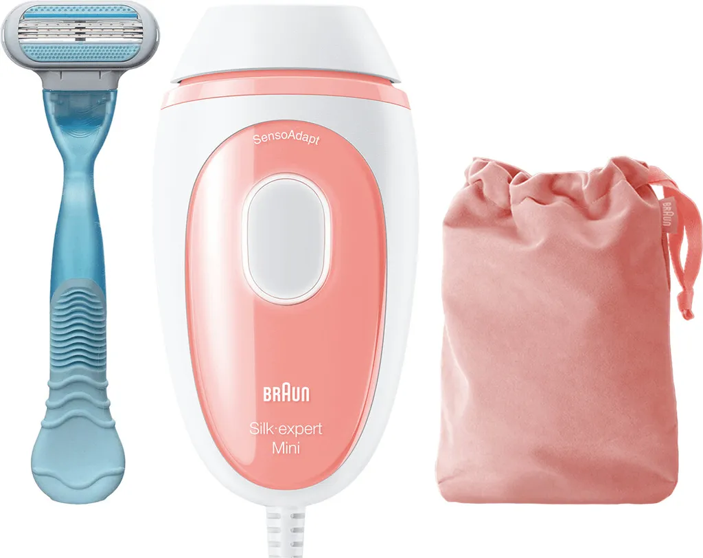 Épilateur lumière pulsée IPL Braun Silk-expert Mini PL1014 compact rose