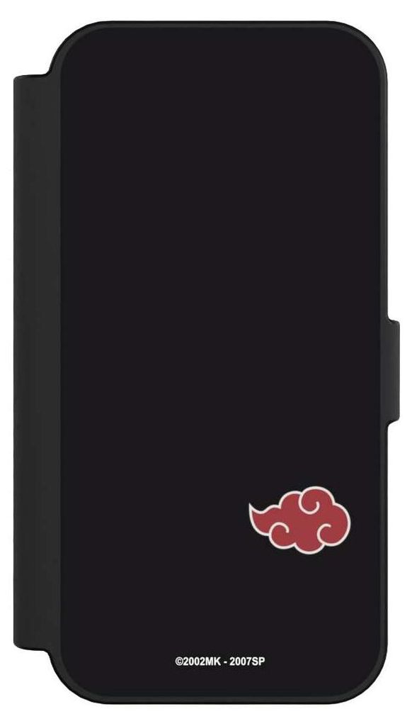 NIVOCASE Klapphülle für Apple iPhone 16 Handyhülle aus Kunst Leder NIVOflip schwarz Naruto Shippuden Offizielles Lizenzprodukt Akatsuki