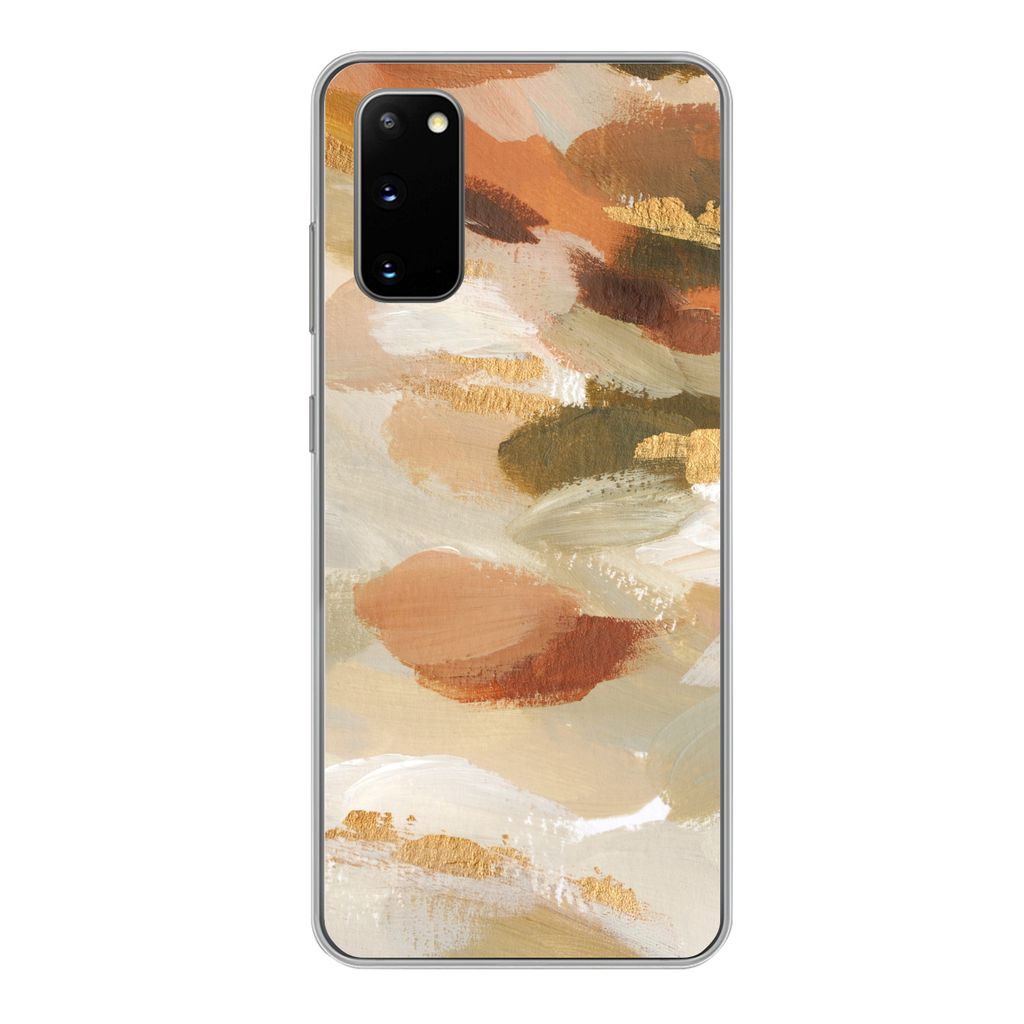 MuchoWow Handyhülle Schutzhülle Hülle für Samsung Galaxy S20 Farbe - Gold - Braun Silikon Softcase Handy Hülle - Bild