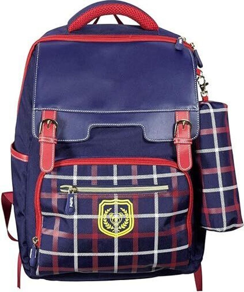 SCOOLSTAR Rucksack für Schüler | Freizeitrucksack| Daypack Kinderrucksack Backpack | 20 Liter | 700 Gramm Schulrucksack inkl. Federmäppchen ROT