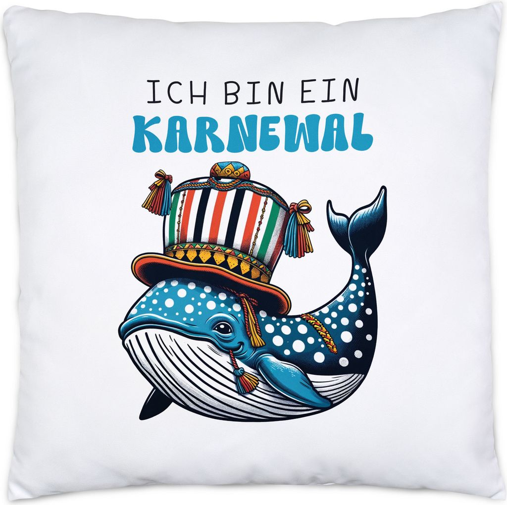 Ich bin ein Karnewal Kissen Inkl. Füllung Fasching Karnevalswal Konfetti