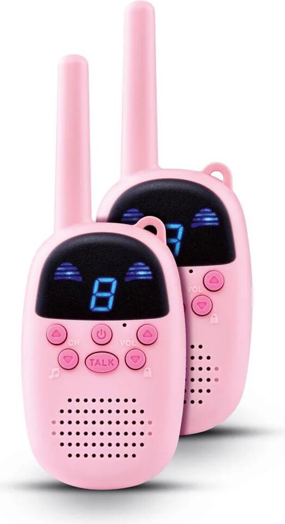 Silvercrest Kinder Walkie Talkie Set Funk Funkgerät bis 8km Rosa