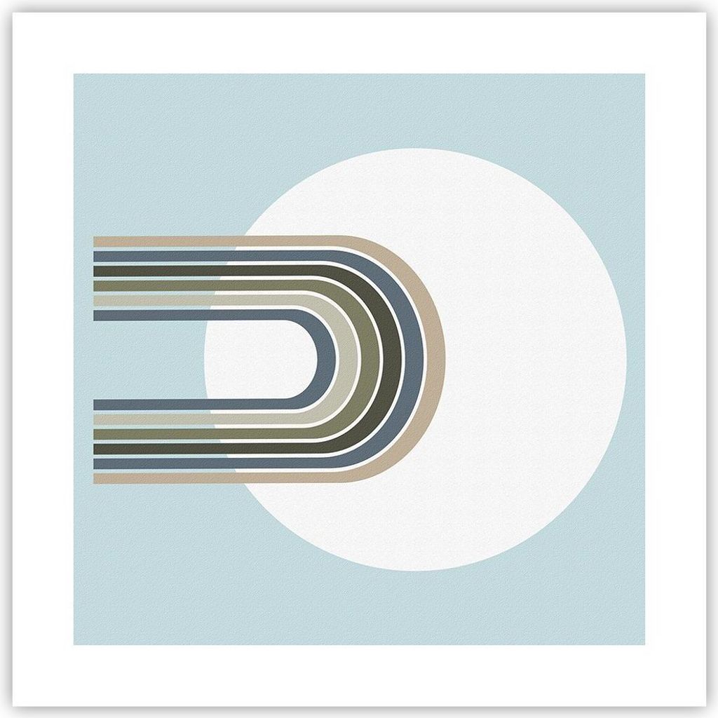 Poster - Poster ohne Rahmen - Formen Rad Linien - 40x40 cm - Wand Bild - Wanddeko - Wandbilder - Kunstposter - Wandposter - Bilder - Kunstdruck - W...