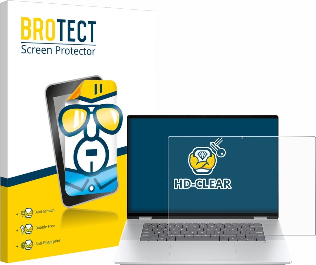 Für HP OmniBook X Flip 16-aX Schutzfolie BROTECT Displayschutz Display Schutz Folie Klar Transparent