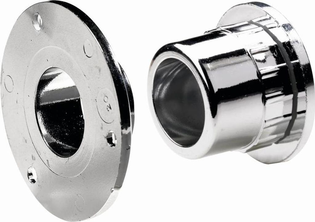 Hettich Schrankrohrlager für runde Schrankrohre Ø 20 mm, verchromt