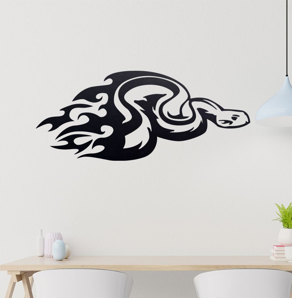 Tribal Schlange Wandtattoo in 6 Größen - Wandaufkleber Wall Sticker - Dekoration, Küche, Wohnzimmer, Schlafzimmer, Badezimmer