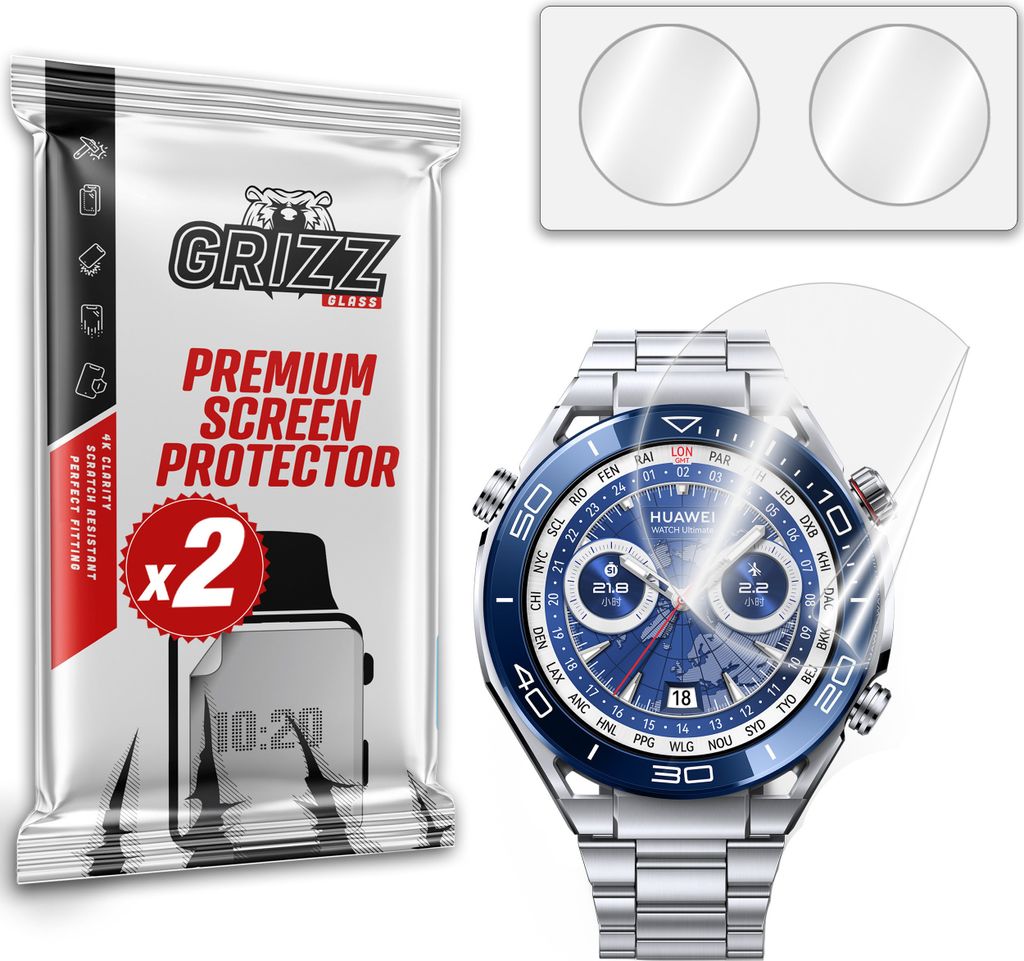 GrizzGlass Keramikfolie CeramicFilm für Huawei Watch Ultimate