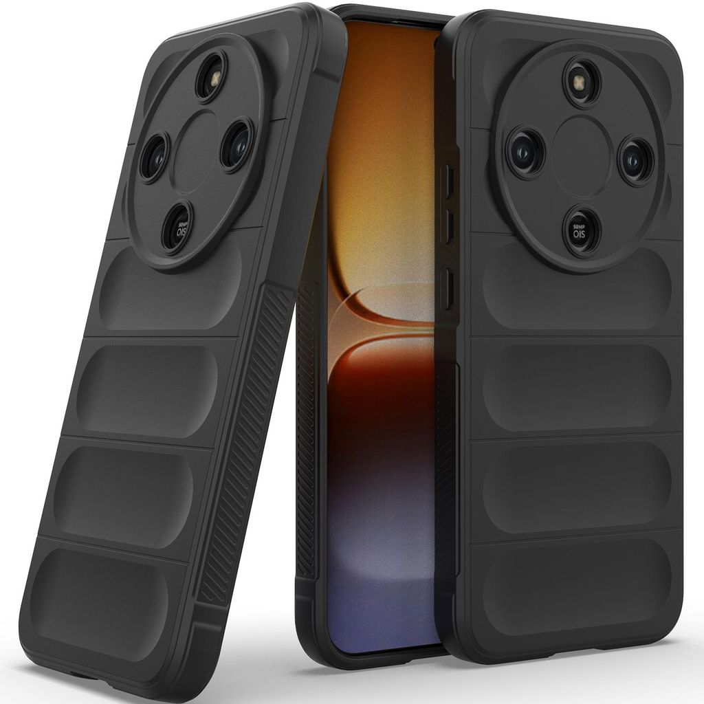 Handyhülle für Honor X9D/Magic8 Lite Weich TPU Silikon Stossfest Anti-rutsch Hülle Schwarz