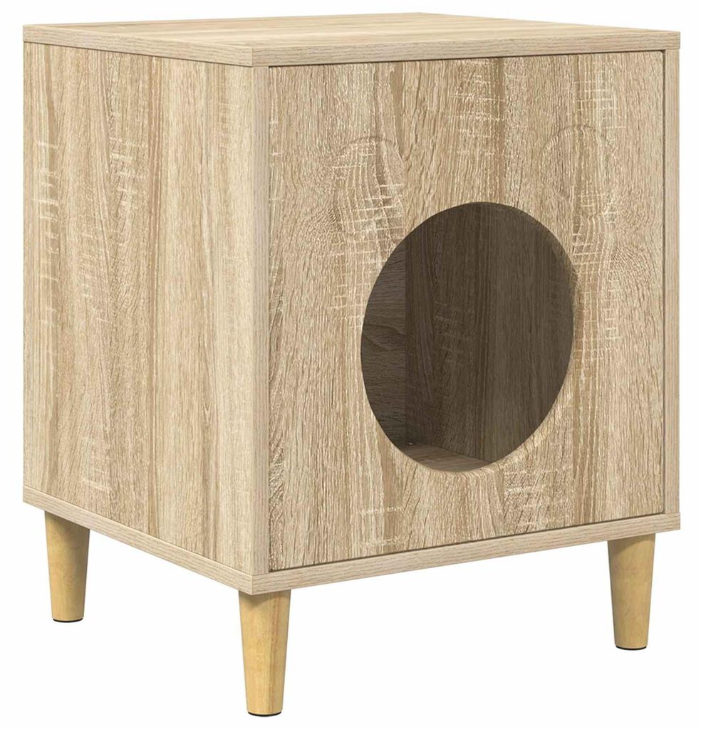 vidaXL Katzenhaus Sonoma 42,5 x 40 x 53 cm Holzwerkstoff