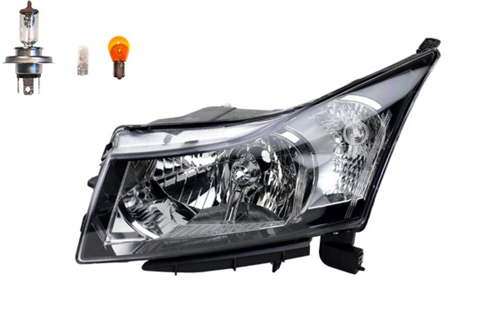 Johns, Scheinwerfer passend für Chevrolet Cruze 05/09- Links Fahrerseite + Leuchtmittel 95990113 95479488 95479489 95956272 95990114