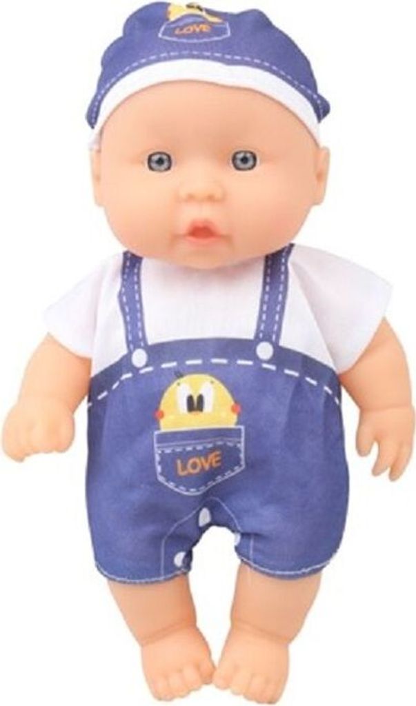 Moni Kinderpuppe 20 cm Babypuppe, Spielpuppe, Mütze, bewegliche Arme ab 3 Jahren blau