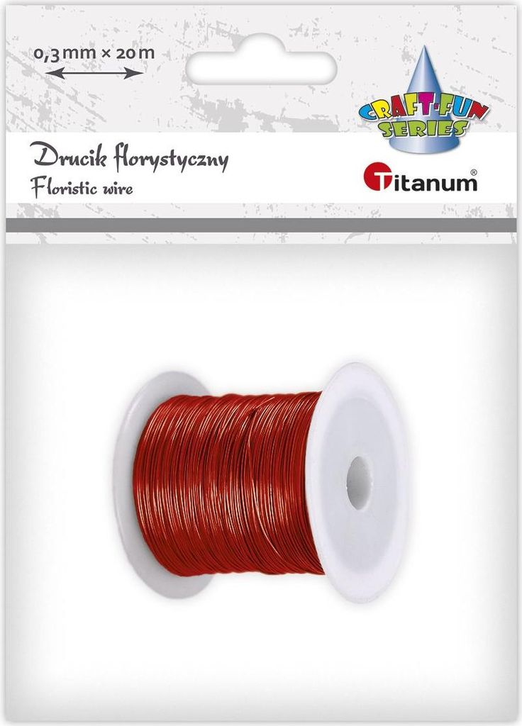 Filo per fioristi 0,3 mmx20 m rosso titanio Immagine del prodotto 