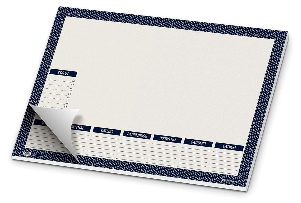 Schreibtischunterlage Geometrisch abstraktes Muster Schreibtischunterlage DIN A2 50 Blatt modern - neutral passt überall hin Büro oder Schreibtis...