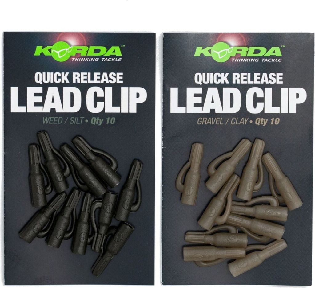 Korda Quick Release Lead Clips Weed / Silt