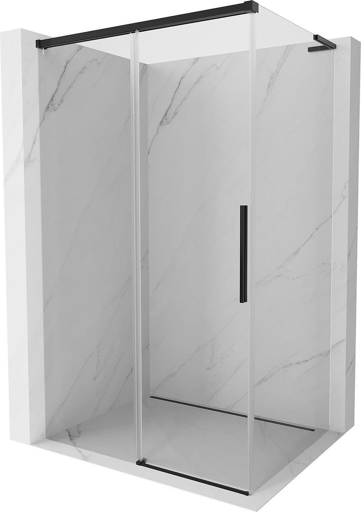 Mexen Rox L Duschkabine verschiebbar 120 x 100 cm, transparent, schwarz - 8C2L-120-100-70-00