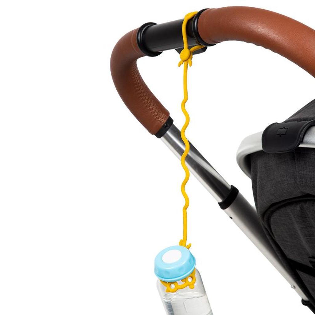 Novi Silikon Strap – praktischer Befestigungsband für Babyzubehör, flexibel & hygienisch, Yellow