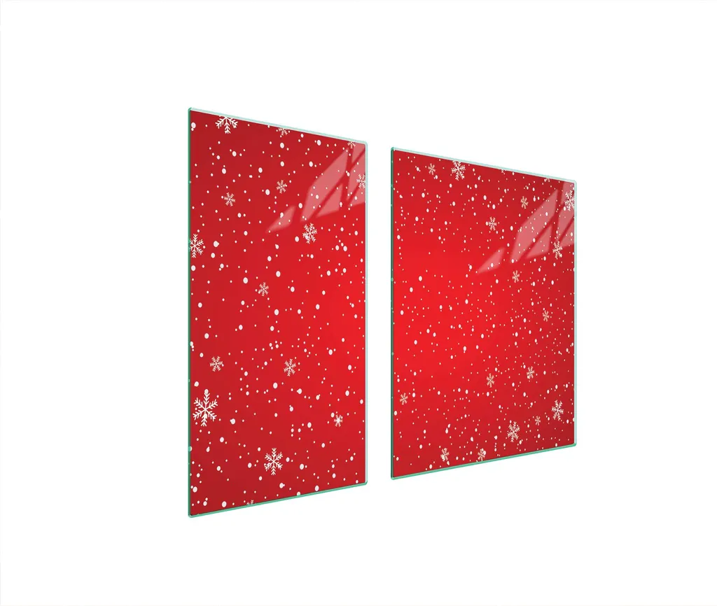 Tagliere Grande in Vetro 90x52 Coprifornelli Rosso Design Ceramica