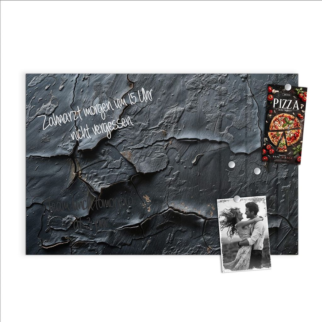 Magnettafel 60x40cm Pinnwand Whiteboard beschreibbar - Rissige Oberfläche