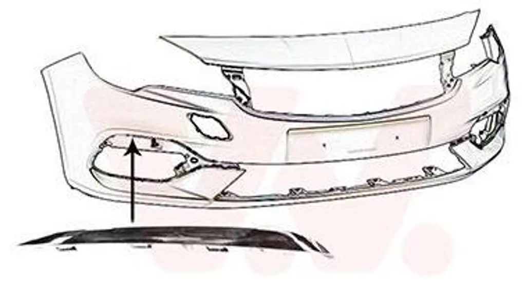 Moulure inférieure de pare-chocs avant droite rigide Opel Astra K B16