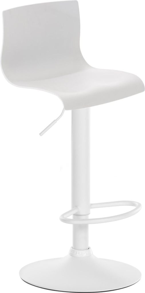 Barhocker PESAN - Kunststoff Weiß 39x36x84 cm Weiß | Barstuhl Höhenverstellbar Mit Lehne Drehbar Tresenhocker Tresenstuhl Kneipenhocker Kneipens...