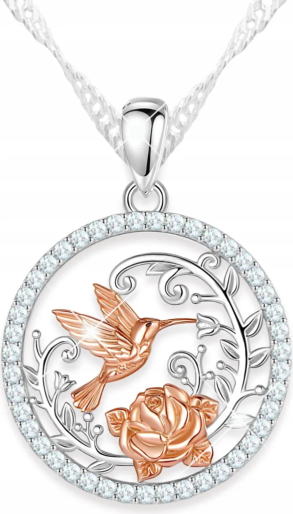 Collana Simbolica in Argento 925 - Colibrì della Gioia e Rondine