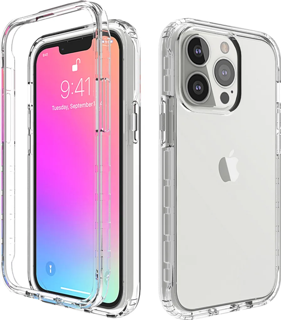 Custodia Personalizzata Per IPhone 13 Pro Max Con Nome E Cuore - Cover Trasparente Ibrida TPU Antiurto, Protezione Air Cushion, Nero - 5