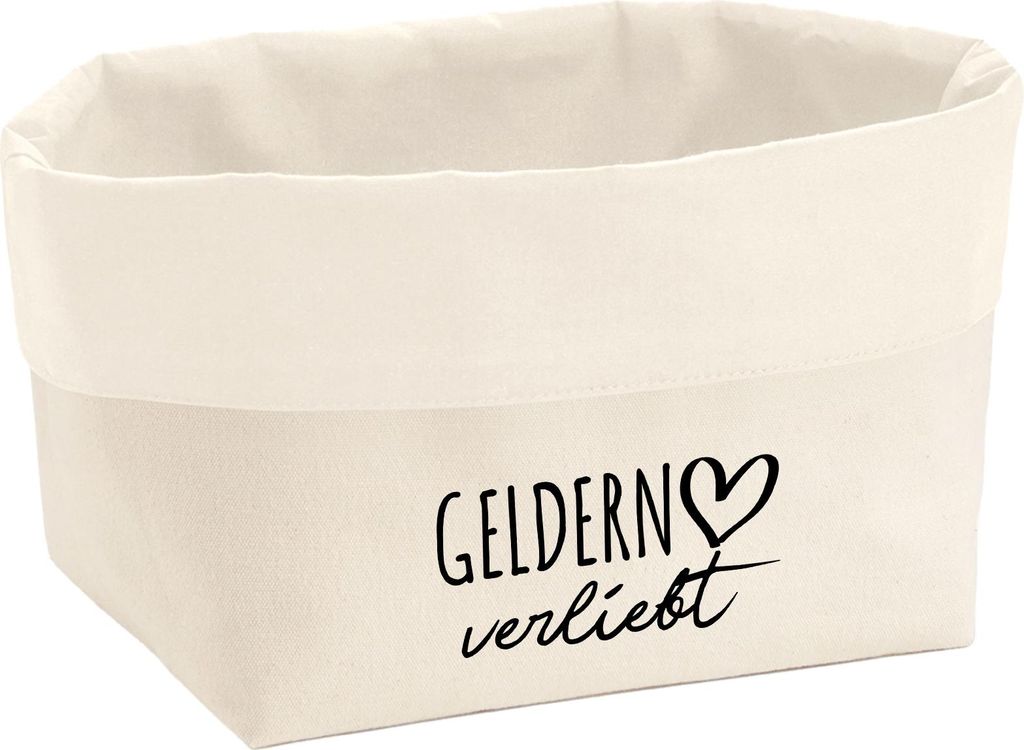 Huuraa Organizer Geldern verliebt 3 Liter Medium Canvas Baumwolle Utensilo Geschenkidee