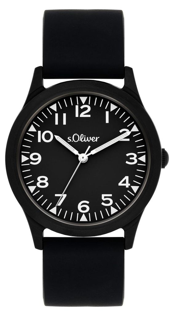 Montre pour enfants s.Oliver - Ronde - Noire - 35 mm - Image du produit 