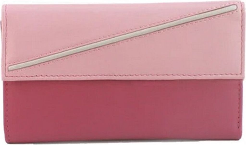 Eastern Counties Leather - "Andria" Leder Brieftasche Blockfarben EL359 (Einheitsgröße) (Pink/Blau/Elfenbein)