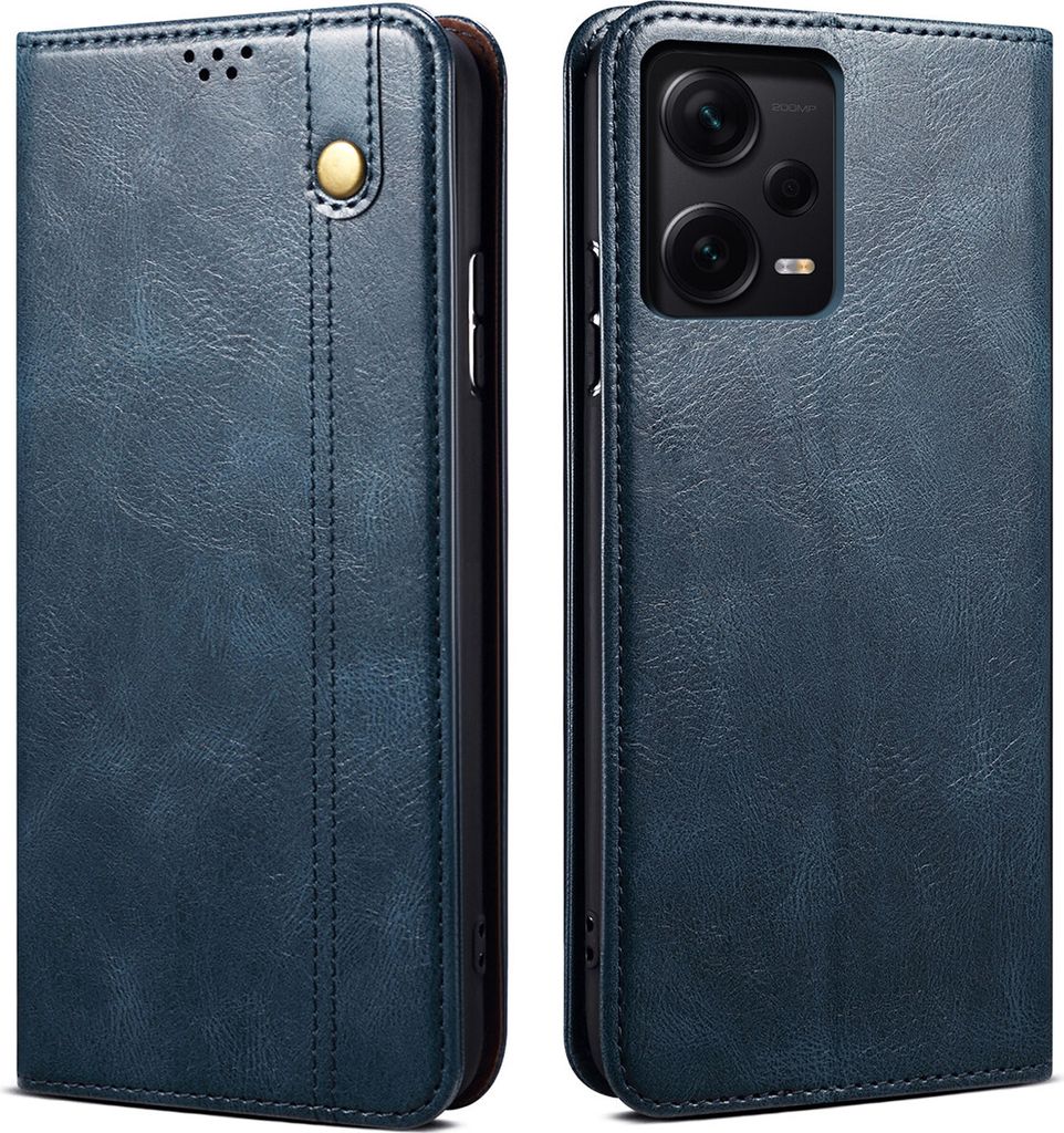 Redmi Note 12 Pro 5G Hülle, Leder Flip Brieftasche Schutzhülle mit Standfunktion für Xiaomi Redmi Note 12 Pro 5G Blau
