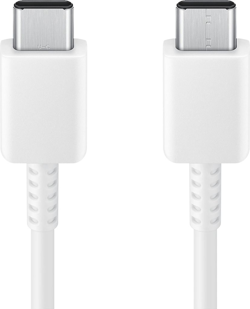 Two white USB-C cables are shown against a white background.