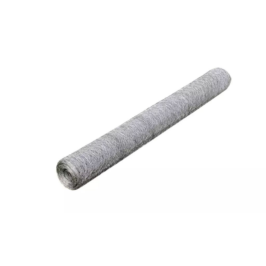 vidaXL Maschendraht Verzinkter Stahl 25×0,5 m Silbern Produktbild 